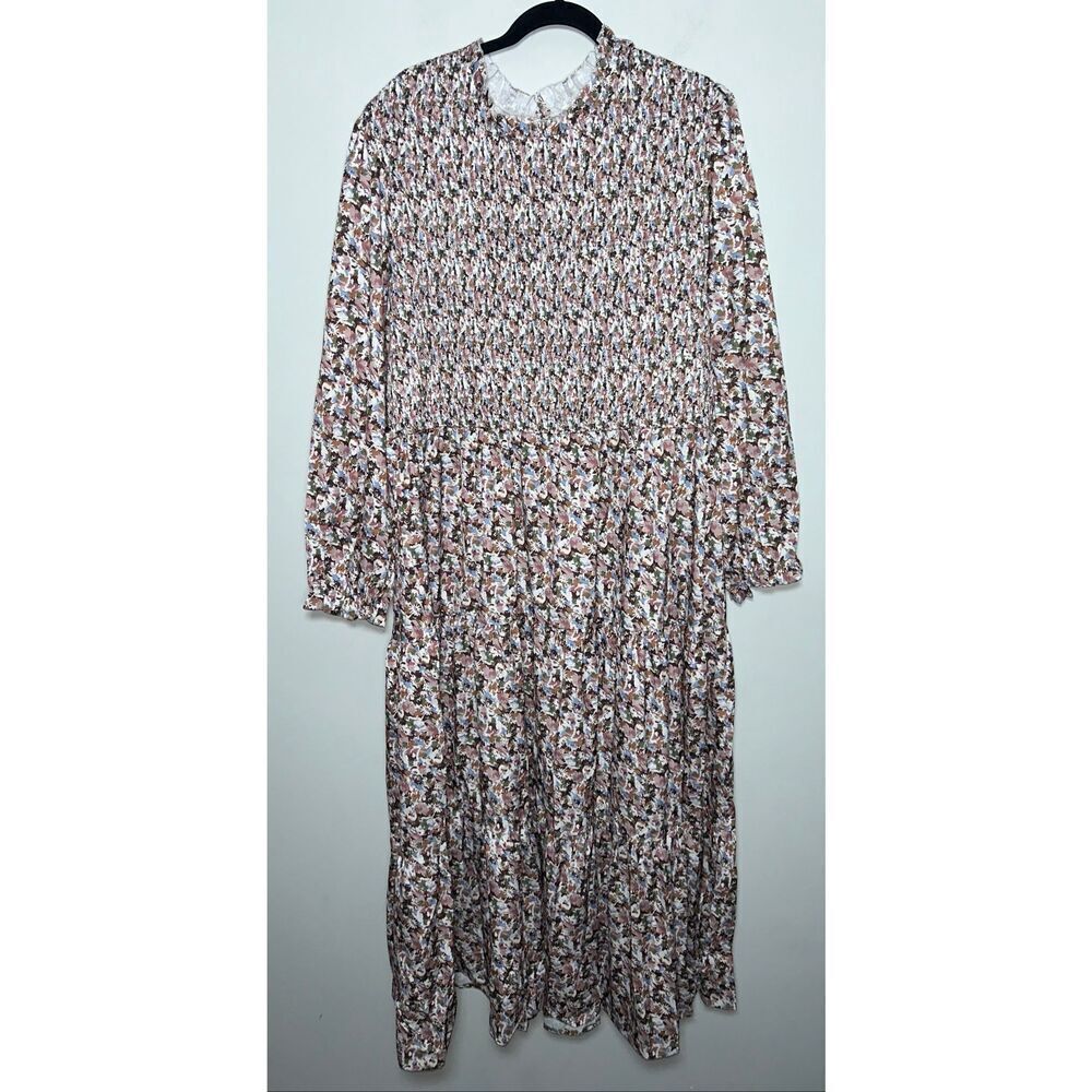 Hayden smocked ruffle neck midi dress size 3XL